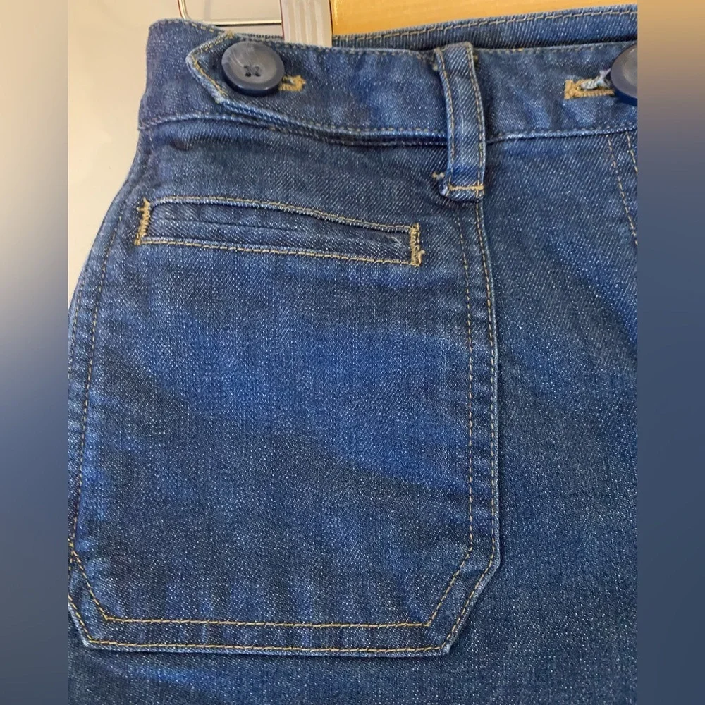 Talbots Women's Blue Denim Stretch Capri Jeans